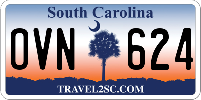 SC license plate OVN624