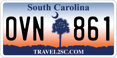 SC license plate OVN861