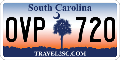 SC license plate OVP720