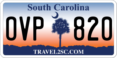 SC license plate OVP820