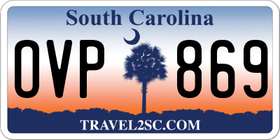 SC license plate OVP869