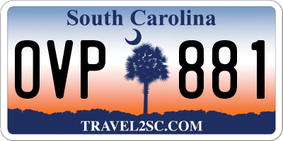 SC license plate OVP881