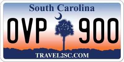 SC license plate OVP900