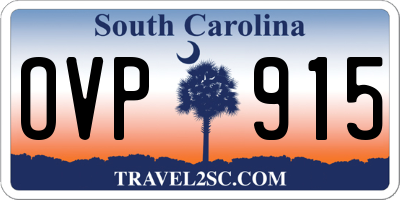 SC license plate OVP915