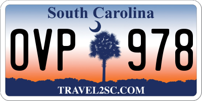 SC license plate OVP978