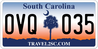 SC license plate OVQ035