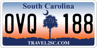 SC license plate OVQ188