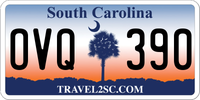 SC license plate OVQ390