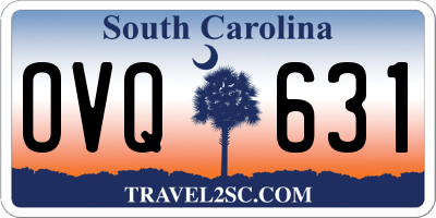 SC license plate OVQ631