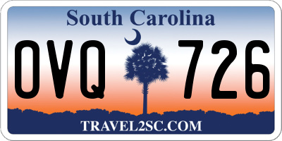 SC license plate OVQ726