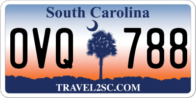 SC license plate OVQ788