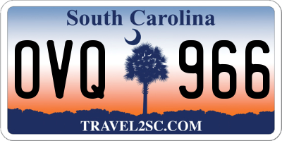 SC license plate OVQ966