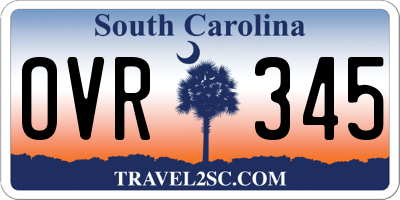 SC license plate OVR345
