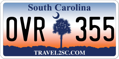 SC license plate OVR355
