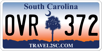 SC license plate OVR372