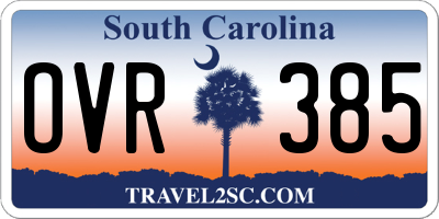 SC license plate OVR385