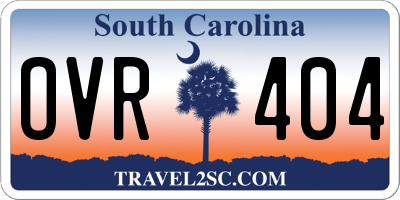 SC license plate OVR404