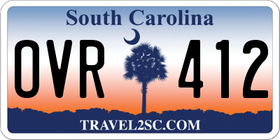 SC license plate OVR412