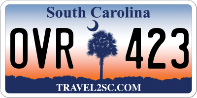 SC license plate OVR423