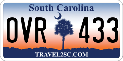 SC license plate OVR433