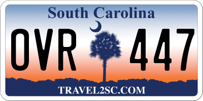 SC license plate OVR447