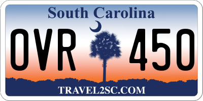 SC license plate OVR450