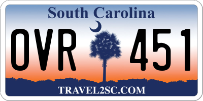 SC license plate OVR451