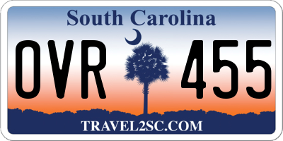 SC license plate OVR455