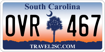 SC license plate OVR467