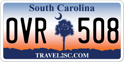 SC license plate OVR508