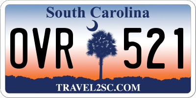 SC license plate OVR521