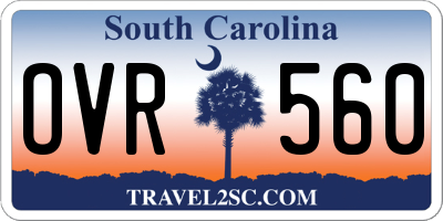 SC license plate OVR560