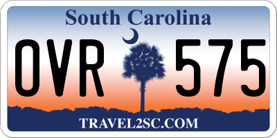 SC license plate OVR575