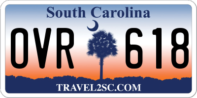 SC license plate OVR618