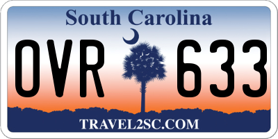 SC license plate OVR633