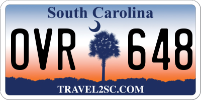 SC license plate OVR648