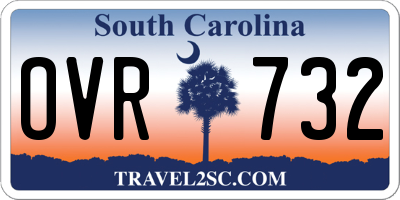 SC license plate OVR732