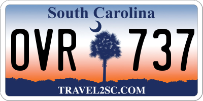SC license plate OVR737