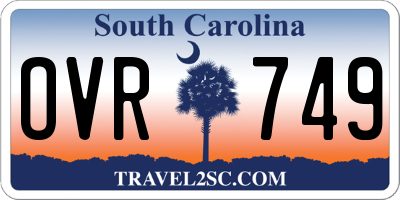 SC license plate OVR749