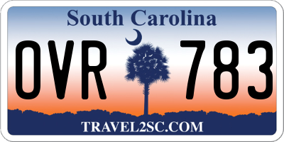 SC license plate OVR783