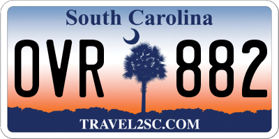 SC license plate OVR882