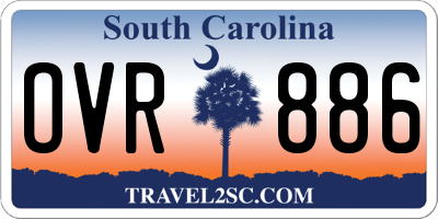 SC license plate OVR886