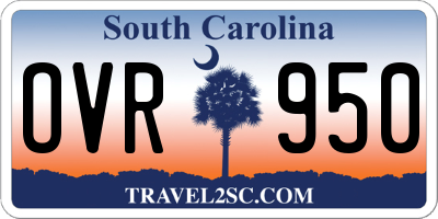 SC license plate OVR950