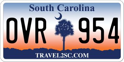 SC license plate OVR954