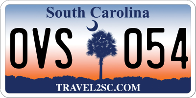 SC license plate OVS054