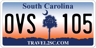 SC license plate OVS105