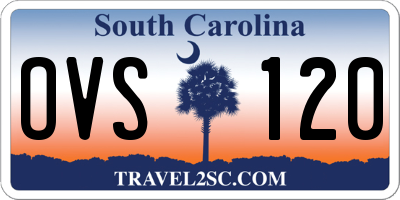 SC license plate OVS120