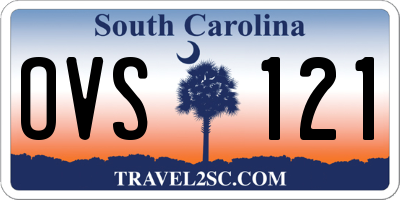 SC license plate OVS121