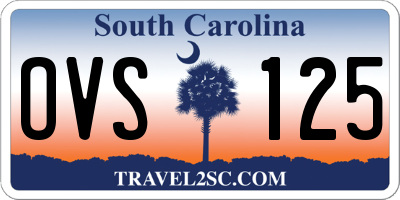 SC license plate OVS125
