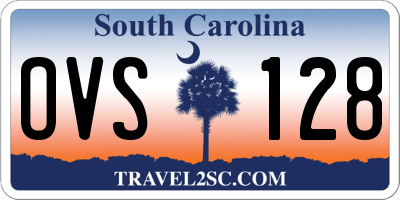 SC license plate OVS128